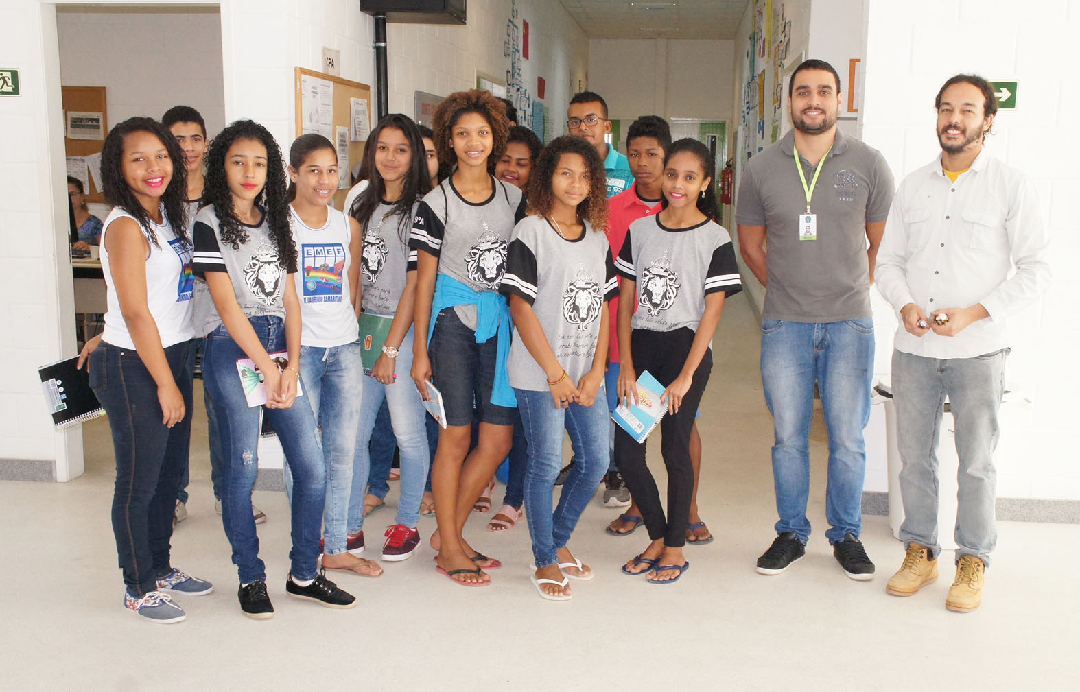 alunos do nono ano da escola Laurindo Samaritano